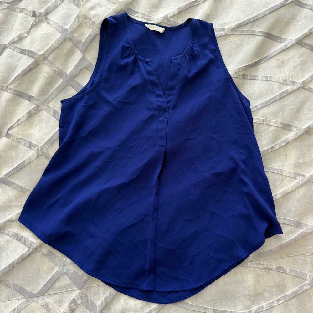 Like new Lush tank blouse.  Indigo. Size XL.  Very flowy.
